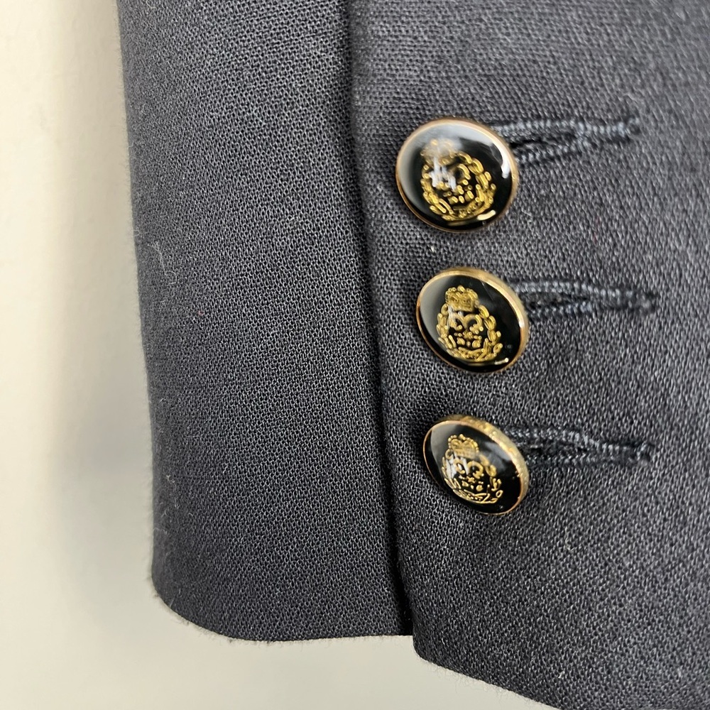 CAbi Navy Double-Breasted Blazer with Gold-Tone Buttons - Picture 8 of 16